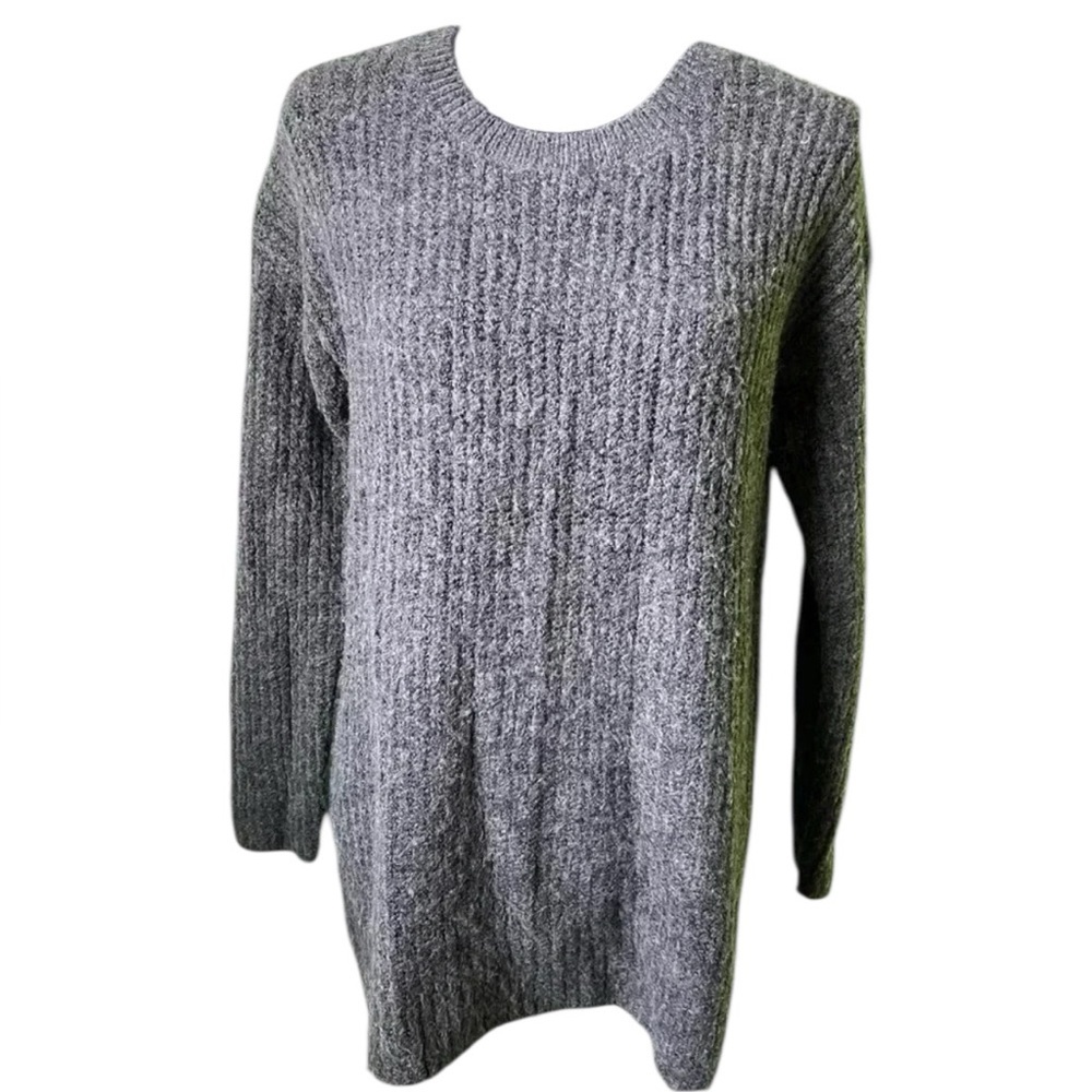 Halogen Women’s Gray Tunic Crewneck Sweater XS